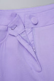 Yellow Casual Solid Patchwork O Neck Short Sleeve Two Pieces