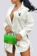 White Sexy Elegant Solid Hollowed Out Letter Turndown Collar Shirt Dress Dresses