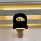 Yellow Black Street Letter Embroidered Hat