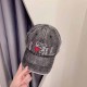 Black Street Geometric Ripped Hat