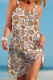 White Yellow Casual Print Patchwork Spaghetti Strap Printed Dress Dresses