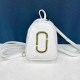 White Casual Simplicity Geometric Zipper Bags
