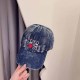 Blue Street Geometric Ripped Hat