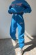 Blue Casual Letter Print Basic O Neck Long Sleeve Two Pieces