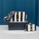 Black And White Street Simplicity Geometric Letter Zipper Bags(Without Box)