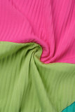 Green Casual Solid Patchwork Hooded Collar Long Sleeve Two Pieces