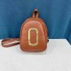 Brown Casual Simplicity Geometric Zipper Bags