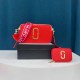 Red Street Simplicity Geometric Letter Zipper Bags(Without Box)