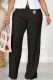 Black Casual Print Letter Mid Waist Straight Bottoms