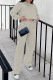 Grey Casual Solid Basic O Neck Long Sleeve Two Pieces