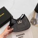 Black Simplicity Letter Rhinestone Bags