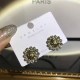 Gold Elegant Letter Rhinestone Earrings