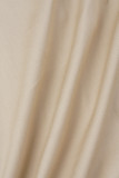 Apricot Street Solid Patchwork Pocket Zipper Strapless Straight Dresses