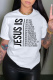 White Casual Daily Print Letter O Neck T-Shirts