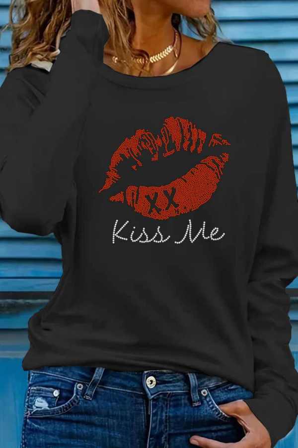 Black Casual Patchwork O Neck T-Shirts