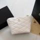 White Simplicity Letter Zipper Bags