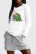 White Casual Christmas Tree Printed Basic O Neck T-Shirts