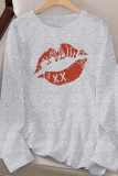 Light Gray Casual Patchwork O Neck T-Shirts