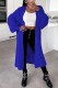 Royal Blue Casual Solid Cardigan Outerwear