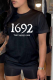 Black Casual Daily Print Solid Letter O Neck T-Shirts
