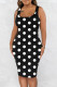 Black Casual Print Basic U Neck Vest Dress Dresses
