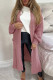 Red Bean Powder Casual Solid Cardigan Outerwear