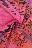 Pink Sexy Print Backless Spaghetti Strap Sleeveless Dress Dresses