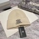 Cream White Simplicity Letter Patchwork Hat