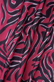 Red Black Sexy Print Bandage Backless Halter Sleeveless Dress Dresses