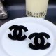 Black Simplicity Letter Patchwork Earrings