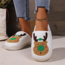 Green Casual Living Patchwork Basic Round Keep Warm Comfortable Shoes