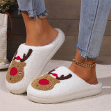 Red Casual Living Patchwork Basic Round Keep Warm Comfortable Shoes