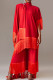 Red Elegant Solid Tassel Bandage Patchwork Mandarin Collar Long Sleeve Two Pieces