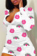 Powder White Living Letter Patchwork Rompers