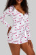 White Living Letter Patchwork Rompers