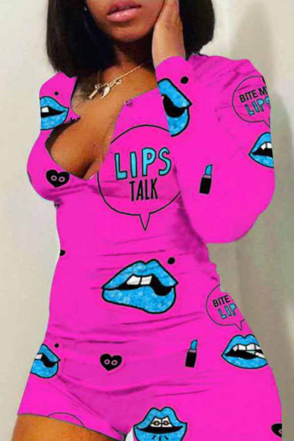 Red Blue Living Letter Patchwork Rompers