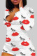 Red White Living Letter Patchwork Rompers