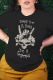 Black Street Vintage Print Skull Patchwork O Neck T-Shirts