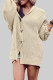 Apricot Casual Solid Patchwork Buckle Hooded Collar Outerwear