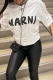 White Street Print Patchwork O Neck T-Shirts