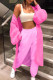 Pink Casual Solid Patchwork Cardigan Collar Outerwear
