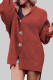 Deep Red Casual Solid Patchwork Buckle Hooded Collar Outerwear