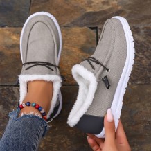 Grey Casual Patchwork Solid Color Round Comfortable Out Door Shoes
