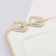 Gold Simplicity Letter Rhinestone Earrings