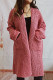 Pink Casual Solid Cardigan Outerwear