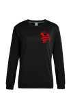 Black Street Print Patchwork O Neck Tops