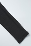Black Sexy Casual Solid Hollowed Out Skinny Jumpsuits