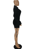 Rose Red Sexy Casual Solid Fold V Neck Skinny Rompers