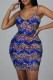 Blue Sexy Sequins Patchwork Spaghetti Strap Sheath Dresses