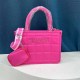 Rose Red Simplicity Letter Patchwork Bags